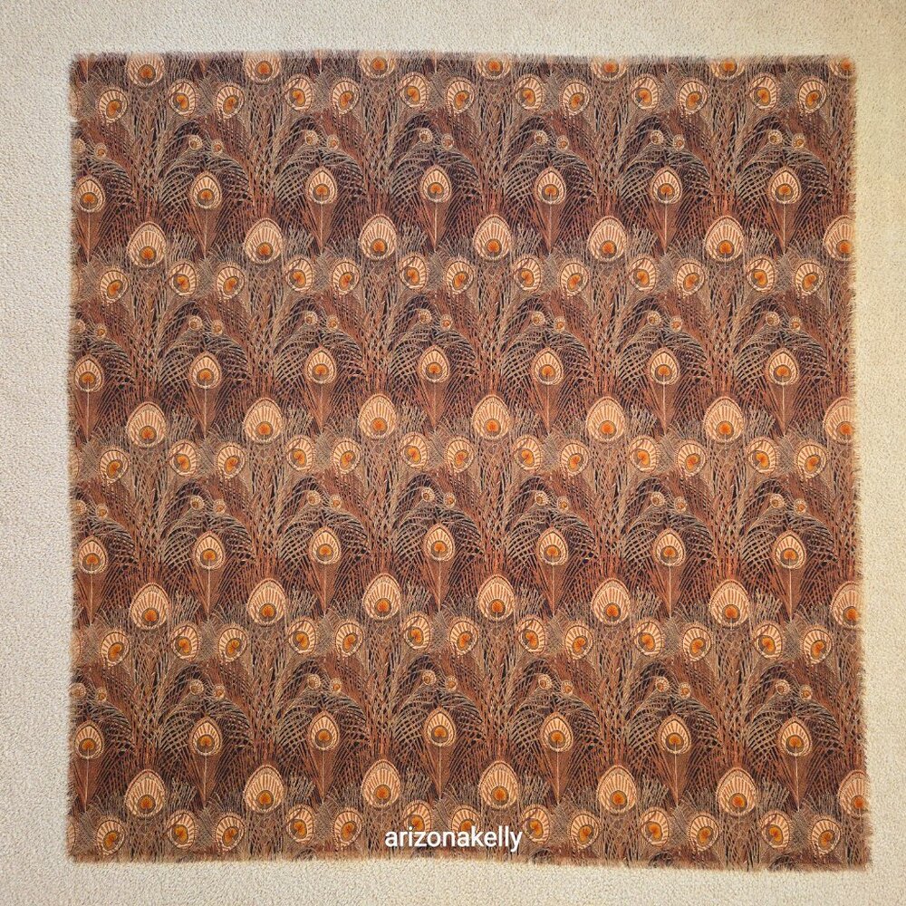 RARE Liberty WOOL Hera Scarf Large Square Peacock - Picture 6 of 14